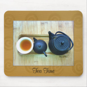 Tea Setting Photograph Overhead View Mouse Pad
