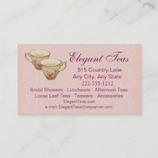 Tea Shoppe Tea House Card optional Loyalty Punch