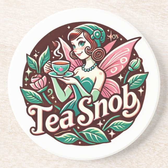 Tea Snob Fairy                                     Coaster (Front)