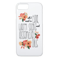 Tea, Socks & Essential Oils - Coral - phone case