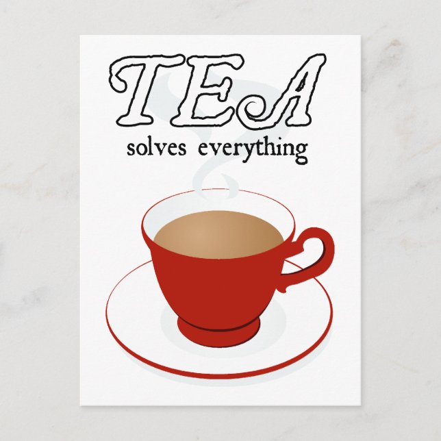 Tea Solves Everything Postcard (Front)
