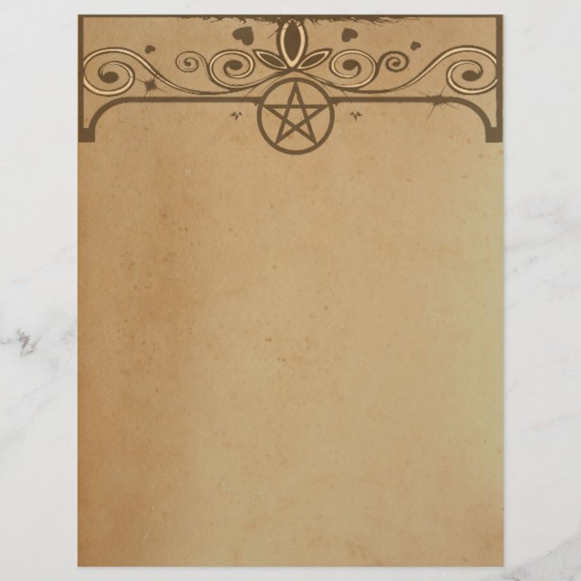 TEA STAINED PAPER Pentacle Enchanted Letterhead (Front)