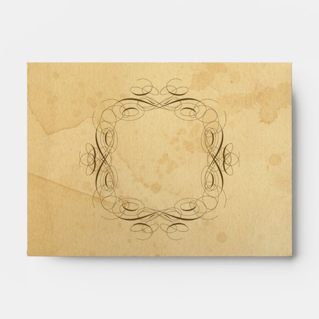 Tea Stained Vintage Wedding 1 - Matching Envelopes (Front)
