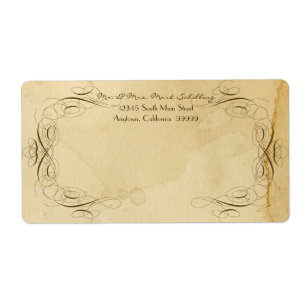 Tea Stained Vintage Wedding 1 - Matching Labels