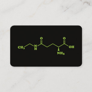 Tea Theanine Molecular Chemical Formula Business Card