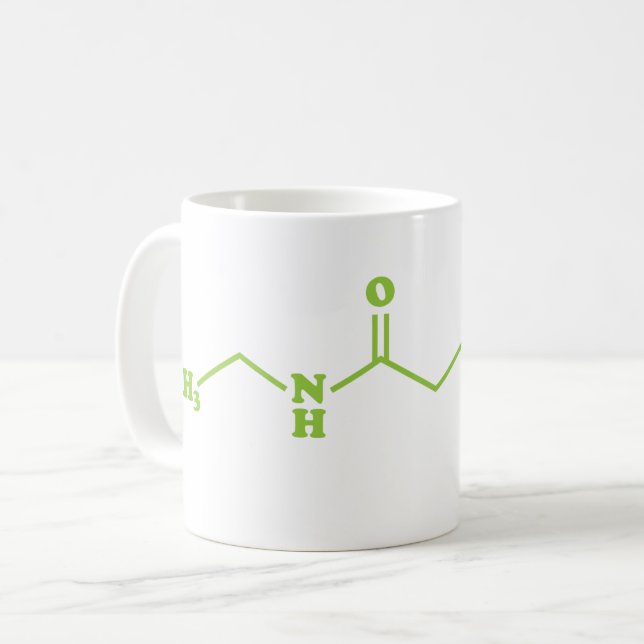 Tea Theanine Molecular Chemical Formula Coffee Mug (Front Left)