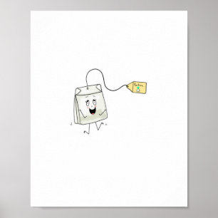 tea themed, tea lover, tea bag poster