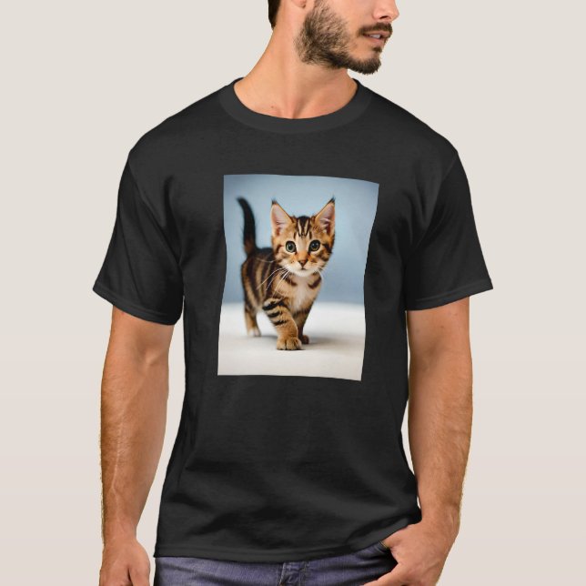 tea tiger kitten T-Shirt (Front)