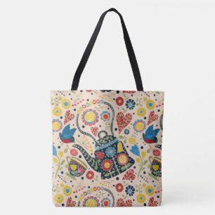 Tea Time All Over Print Tote - See Back Bag