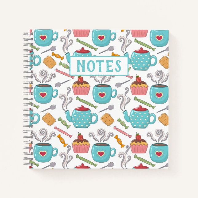 Tea Time and Sweets Notebook (Front)