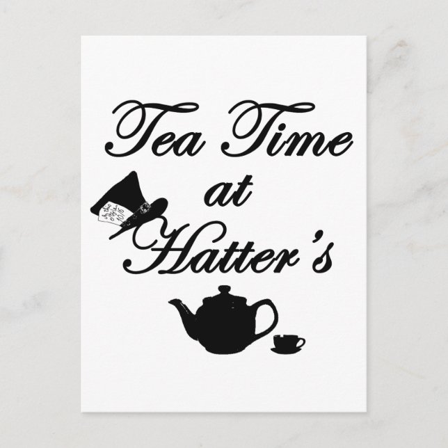 Tea Time at Hatter's Postcard (Front)
