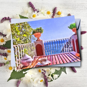 Tea Time at Le Sirenuse Hotel In Positano, Italy Card