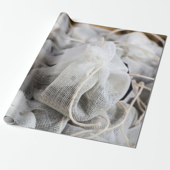 Tea Time Bag for Tea Lovers Wrapping Paper (Unrolled)