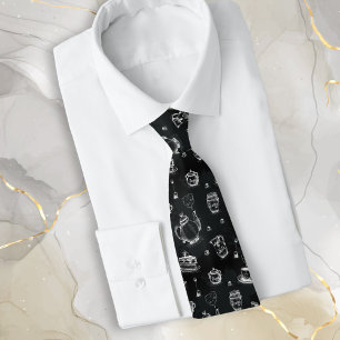 Tea Time Black•Double-Sided Tie