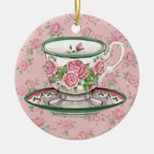 Tea Time Ceramic Ornament
