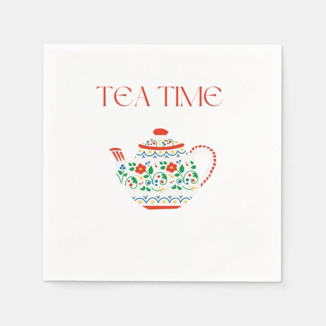TEA TIME COFFEE MUG NAPKIN (Front)
