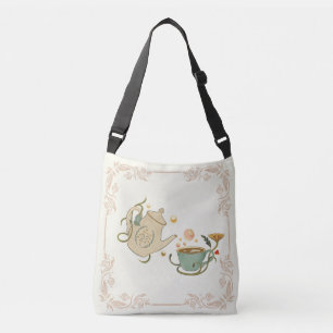 Tea Time Cozy Pastel Crossbody Bag