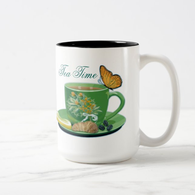 Tea Time Cup & Saucer Mug (Right)