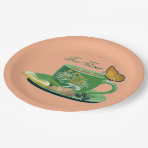Tea Time Cup & Saucer Paper Plates