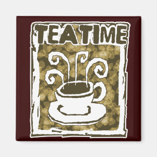 Tea Time Cup with Steam Magnet