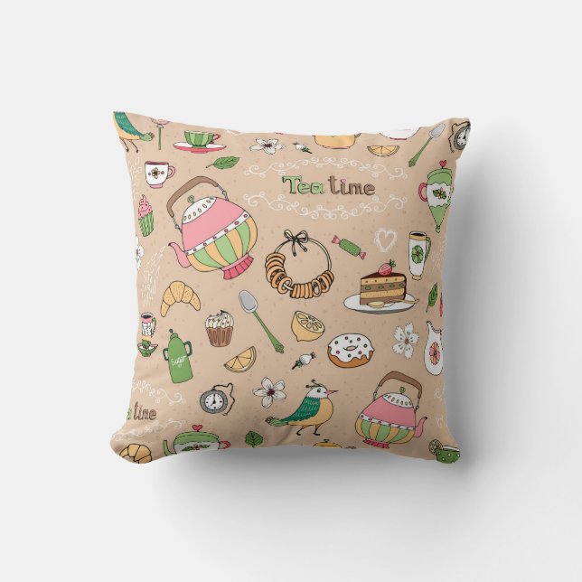 Tea Time Cushion (Front)