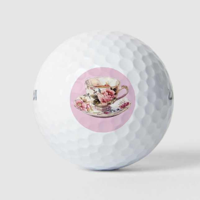 Tea Time Floral Golf Balls (Front)