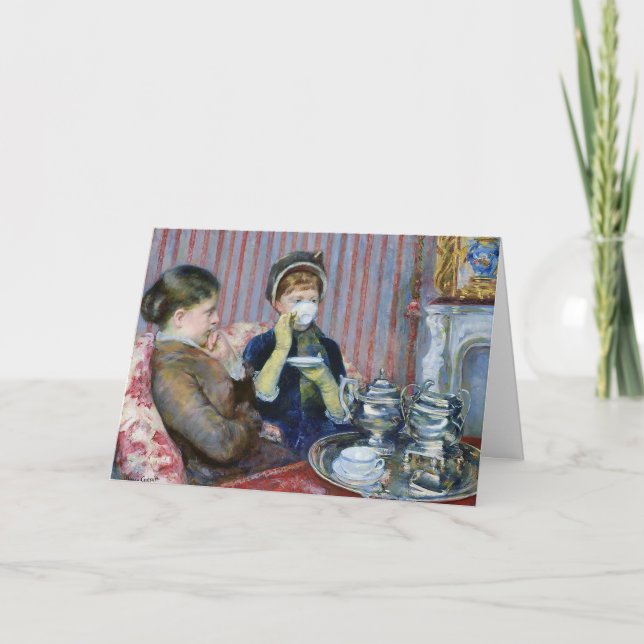 Tea Time Gathering Mary Cassatt Fine Art Birthday Invitation (Front)