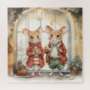 Tea Time in the Mouse Hole Jigsaw Puzzle