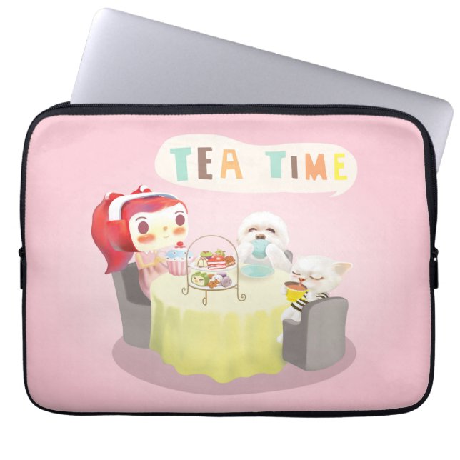 Tea Time Laptop Sleeve (Front)