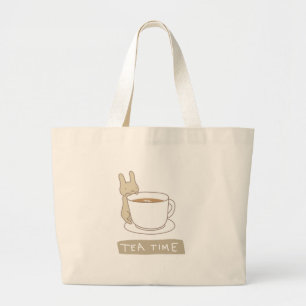 Tea time large tote bag