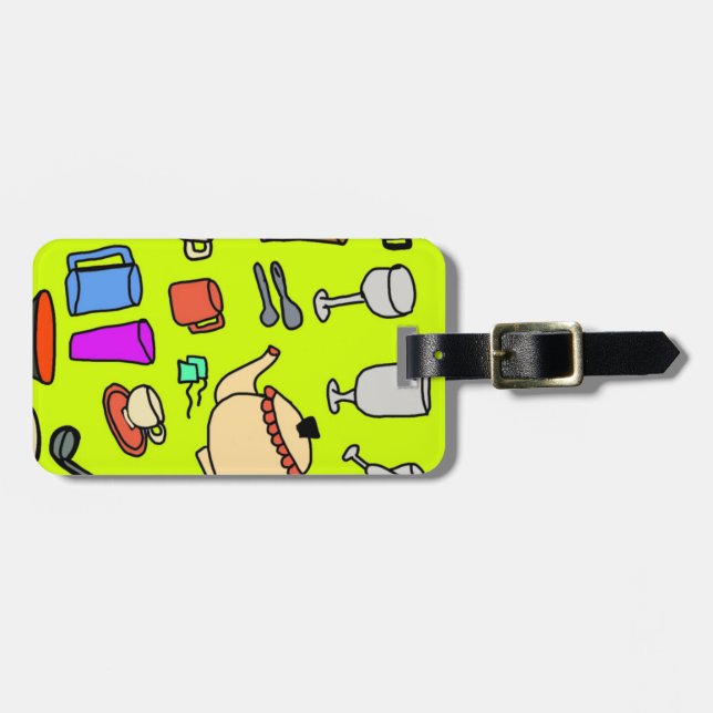 Tea time luggage tag (Front Horizontal)