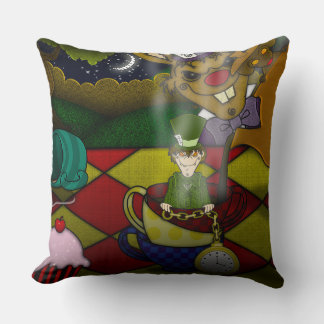 Tea Time Mad Hatter Screwball Graphics Cushion