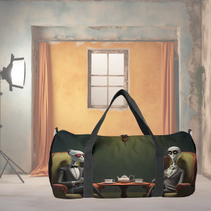Tea time on the weird side. 2 duffle bag