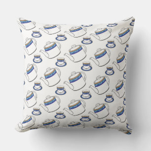 tea time outdoor pillow