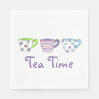 Tea Time Pastel Teacups Cups Afternoon Teaparty
