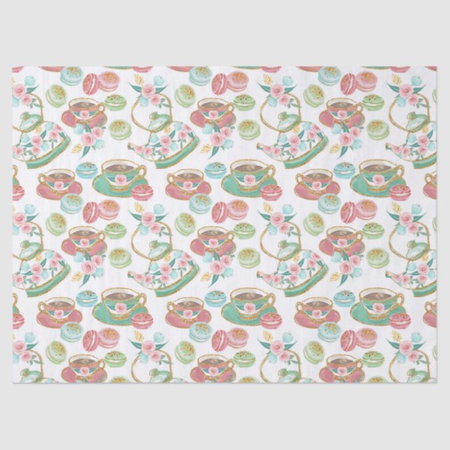Tea Time Pattern Tissue Paper (Front)