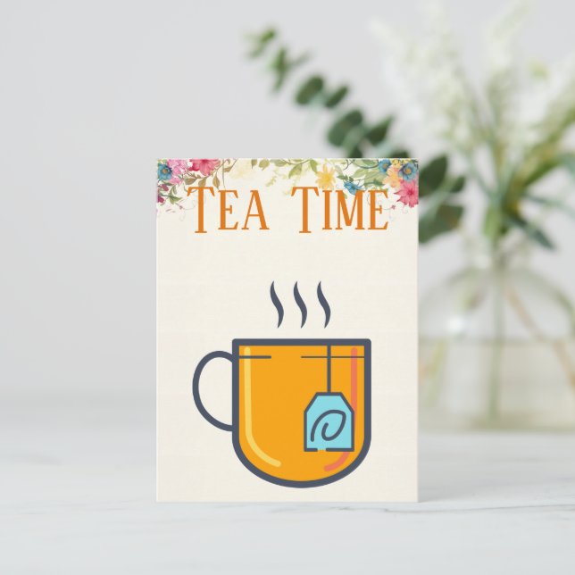 Tea Time Postcard (Standing Front)