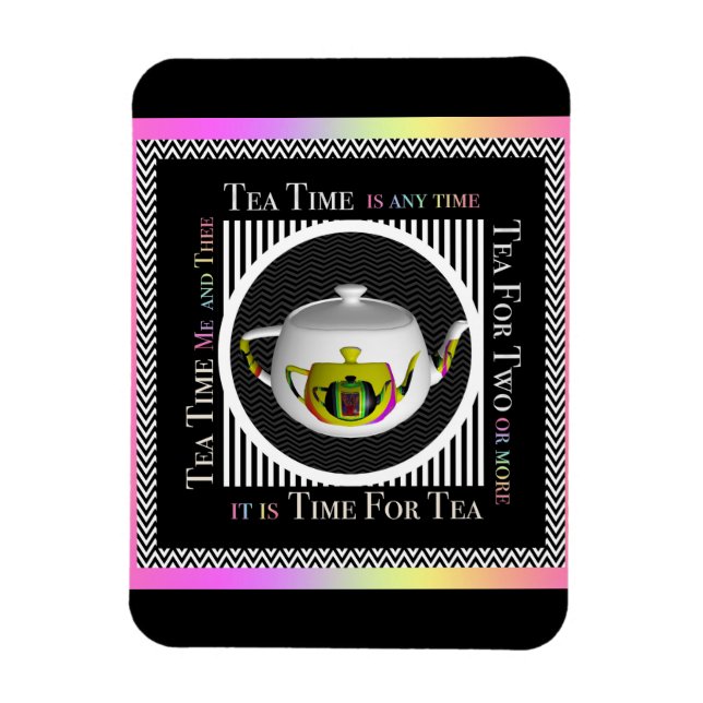 Tea Time  Refrigerator  Magnet (Vertical)