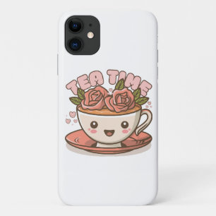Tea Time Rose Tea Kawaii iPhone 11 Case