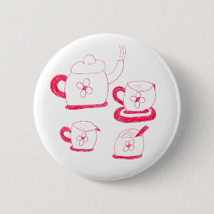 Tea Time Round Badge