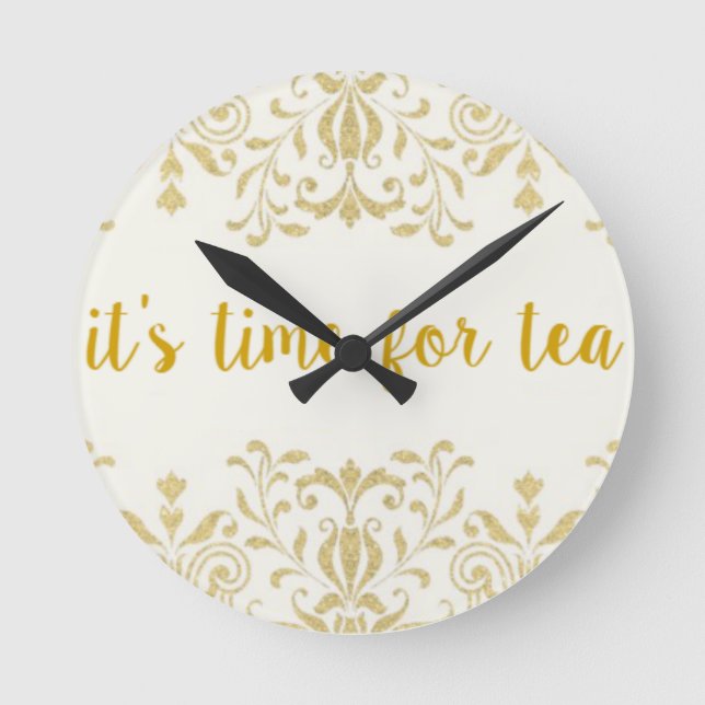 Tea Time Round Clock (Front)