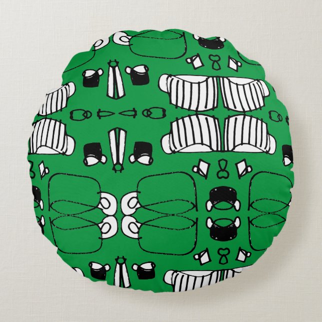 Tea Time Round Cushion (Front)