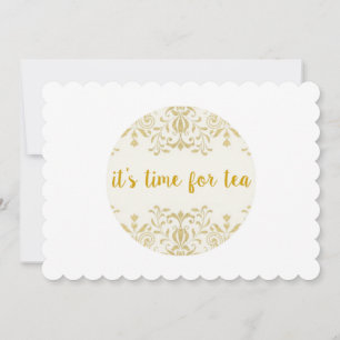 Tea Time Scalloped Invitations