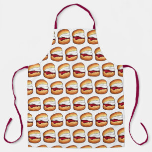 Tea Time Scone Clotted Cream Jam UK British Food Apron
