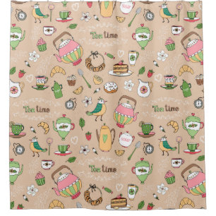 Tea Time Shower Curtain