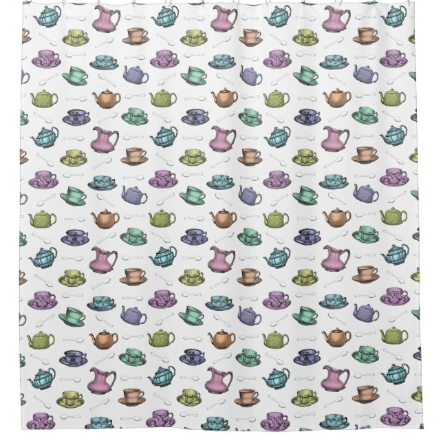 Tea Time Shower Curtain (Front)