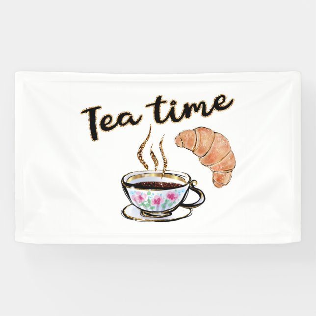Tea time signs, tea party accessories, tea party banner (Horizontal)