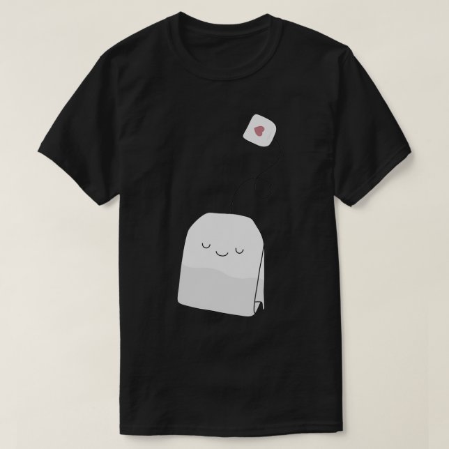 Tea Time Sleeping Tea Bag T-Shirt (Design Front)