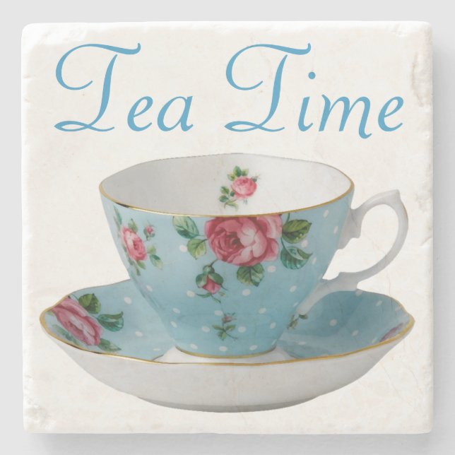 Tea Time Stone Coaster (Front)