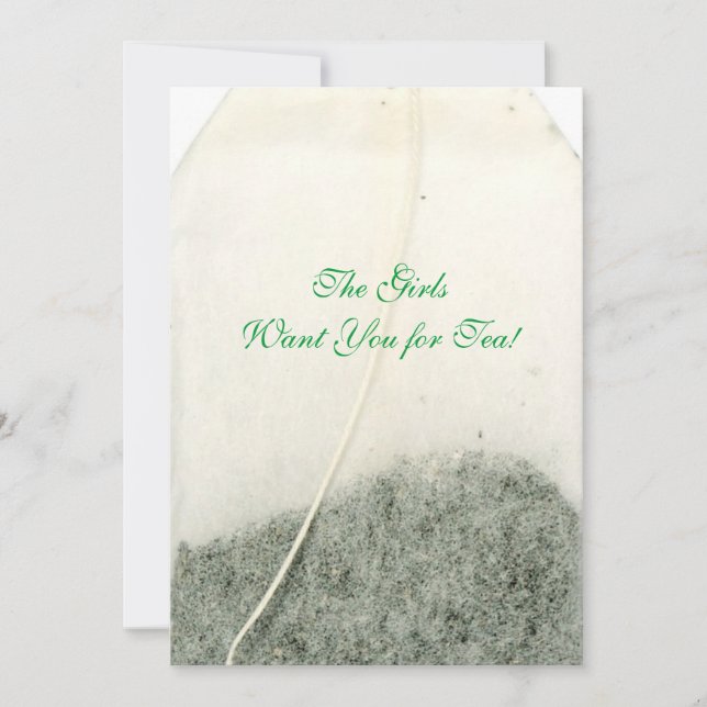 TEA TIME TEA BAG INVITATION (Front)